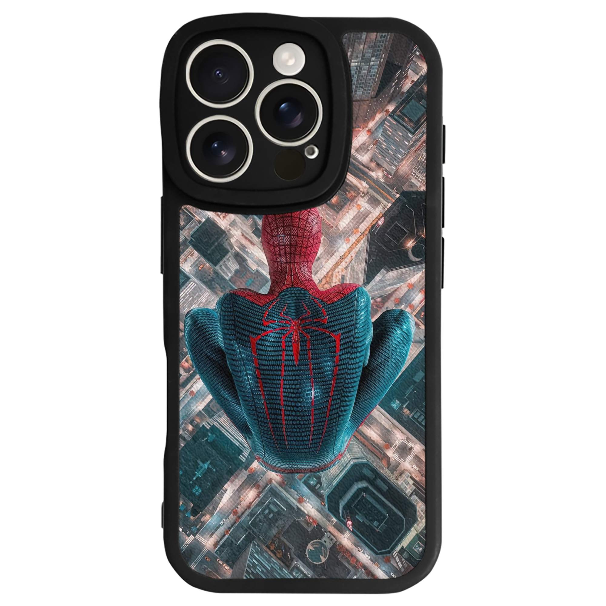 Spider Man スパイダーマン 【iPhone 16シリーズ対応】シリコンスマホケース（レザー調） 材質：シリコン